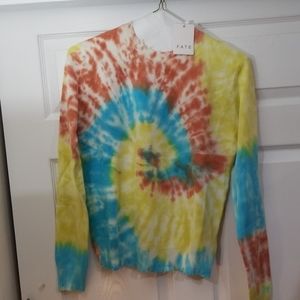 FATE - Multi Colored TieDye Distressed Sweater NWT